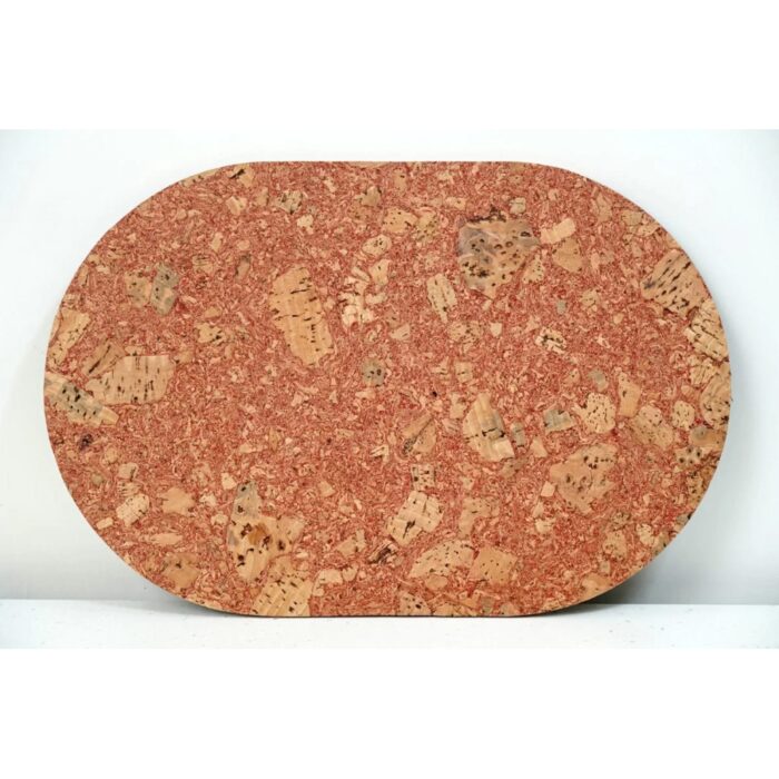 Cork Tablemat Oval - Red