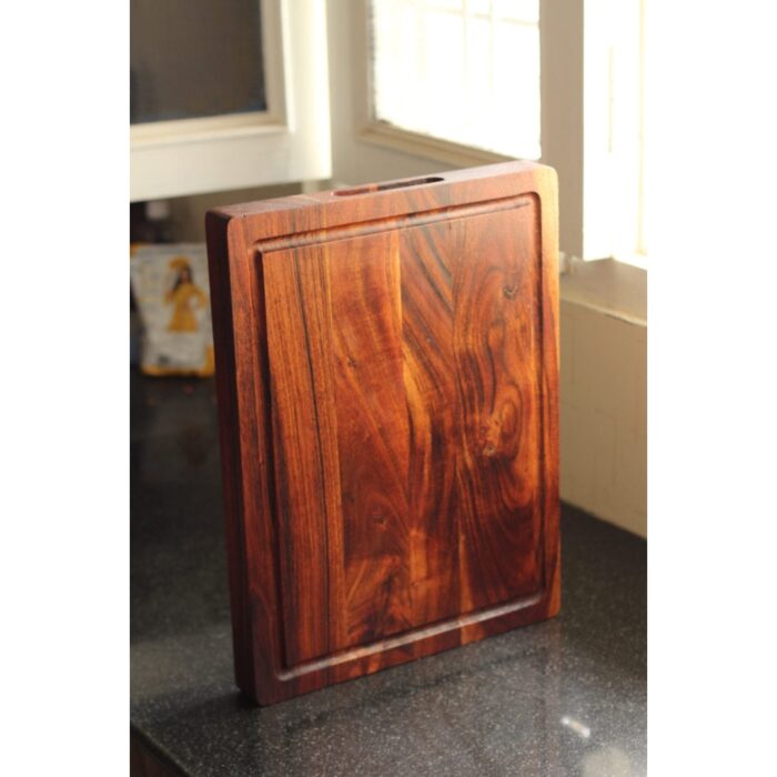 Dark Acacia Wood Cutting Board - C (30 x 24 x 4 cm)